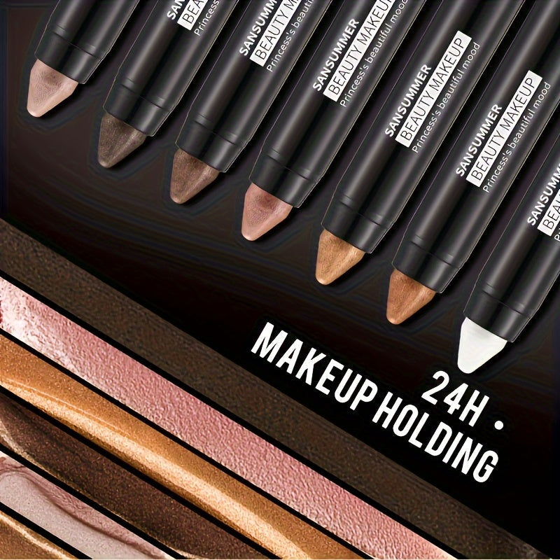 7-Pieces Waterproof Eye Shadow Stick Set