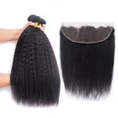 10A Grade 3/4 Kinky Straight Bundles With 4x4 Closures and 13x4 Fronta