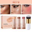 Concealer Stick Set with Makeup Brush
