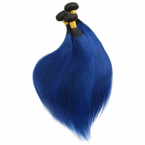 10A Grade Brazilian Blue Straight BUNDLES with CLOSURES & FRONTALS