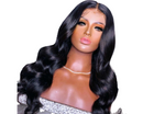 180% Density Full 4x4 Closure Wig Transparent Lace Front Body Wave Hum