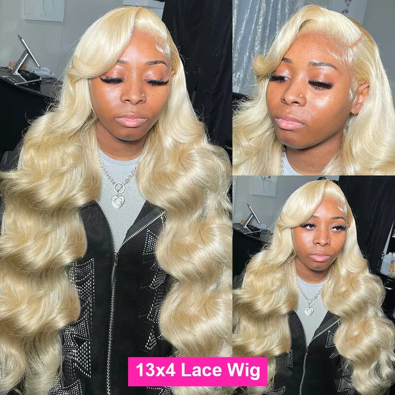 Body Wave 613 Transparent Lace 13x4 Frontal Wig 4x4 Closure Wig