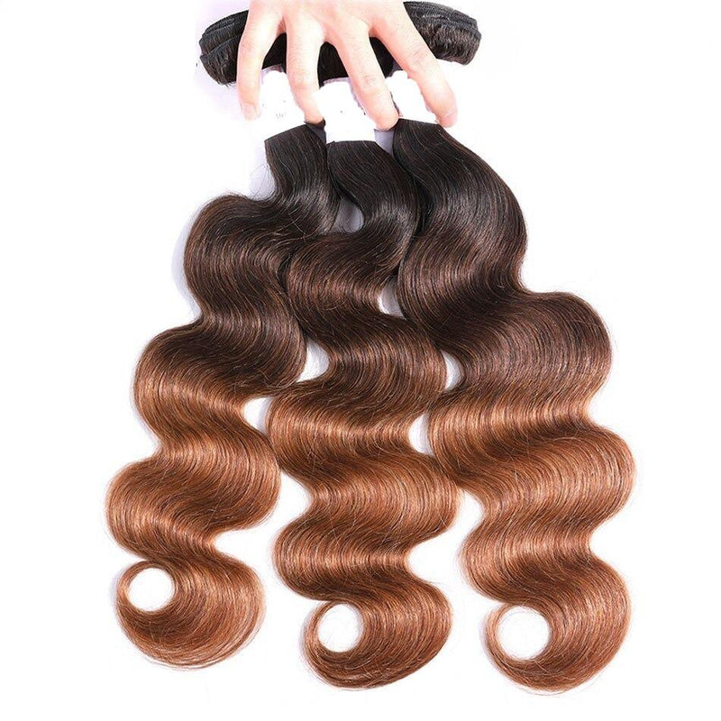 10A Grade #1B/4/30 Body Wave #1B/4/27 BUNDLES with CLOSURES & FRONTALS