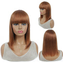 #613 Brazilian 99J Burgundy Short Bob Remy Straight Human Hair Wigs