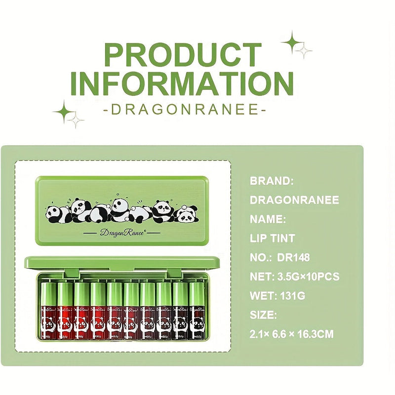 10 Pcs Mini Lip Gloss Set