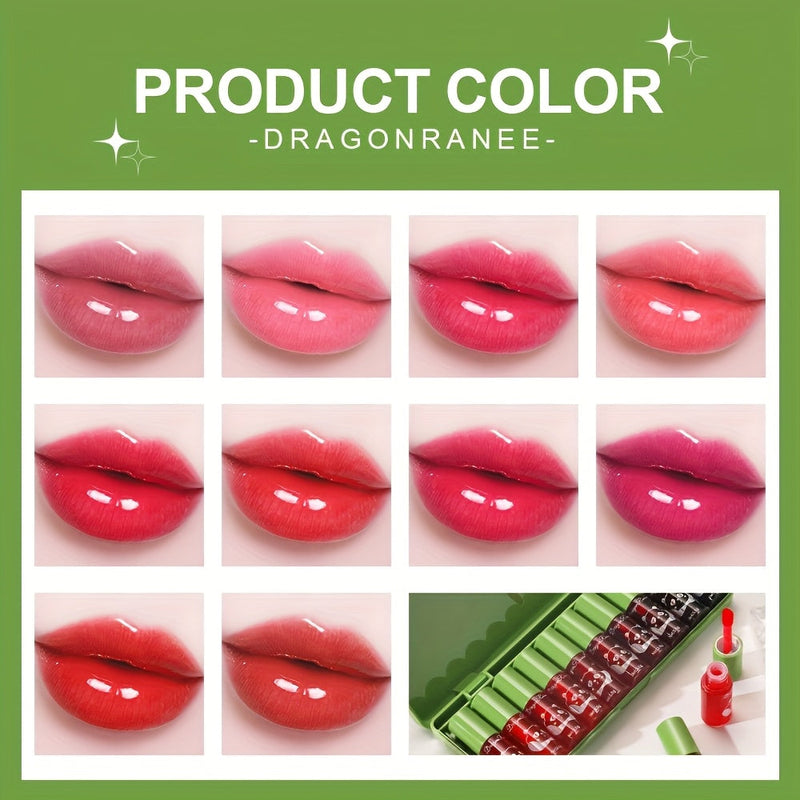 10 Pcs Mini Lip Gloss Set