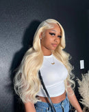 Body Wave 613 Transparent Lace 13x4 Frontal Wig 4x4 Closure Wig