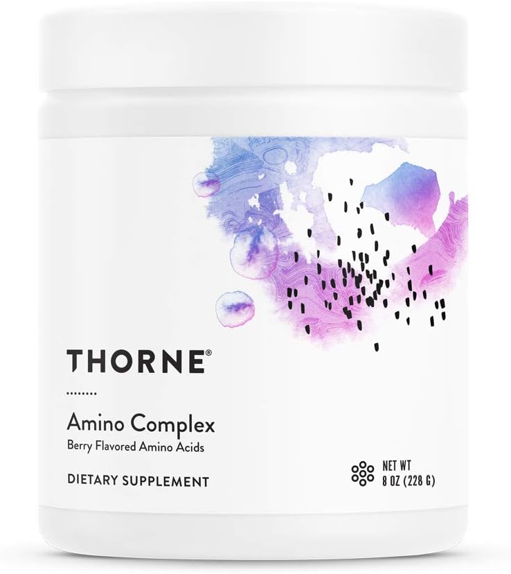Thorne Multi-Vitamin Elite AM & PM + Amino Complex Bundle – Energy & Performance Support, Gluten/Dairy/Soy-Free, 180 Capsules & 8oz