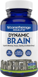 Stonehenge Health Dynamic Brain – Memory, Focus & Clarity with 40 Nootropics, Choline, Bacopa & Huperzine A