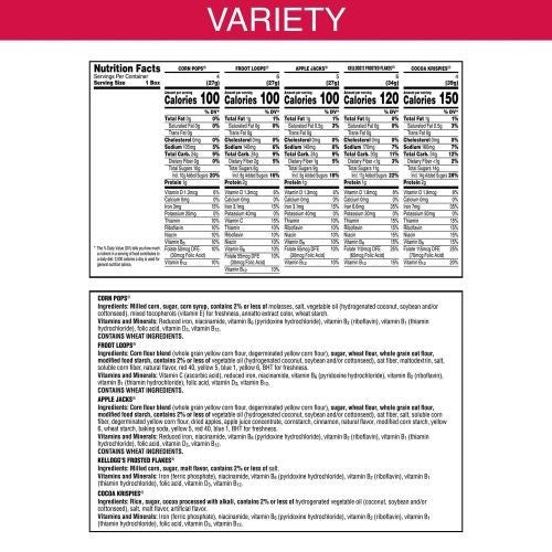 Kellogg's Assorted Cereal Variety Pack, 25 pk.