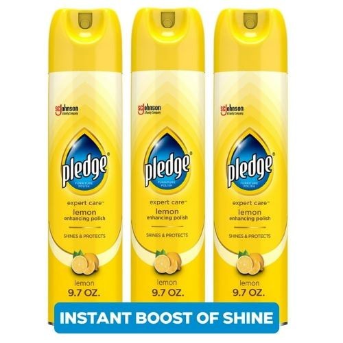 Pledge Furniture Enhancing Polish Spray, Lemon, 3ct., 29 oz.