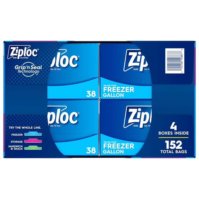 Ziploc Stay Open Design Gallon Freezer Bags (152 ct.)