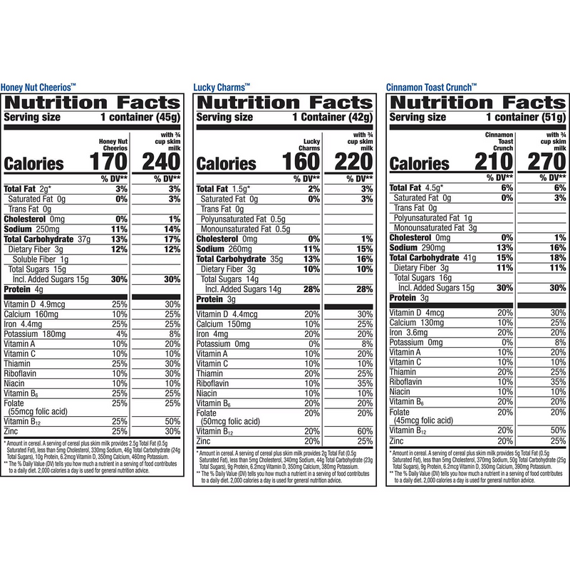 2Pack General Mills Cereal Cups, Variety Pack, 12 pk.