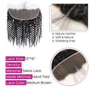 10A Grade 3/4 Kinky Curly Human Hair bundles with 4x4 Closures & 13x4