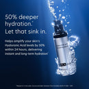 Ultra-hydrating face serum with Hyaluronic Acid, Niacinamide & Ceramides. Helps reduce fine lines, plump skin, and deliver 24-hour moisture for a smoother, youthful glow. Suitable for all skin types.