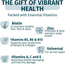 WEEM Hair Skin and Nails Gummies - Supports Healthy Hair - Vegan biotin Vitamins