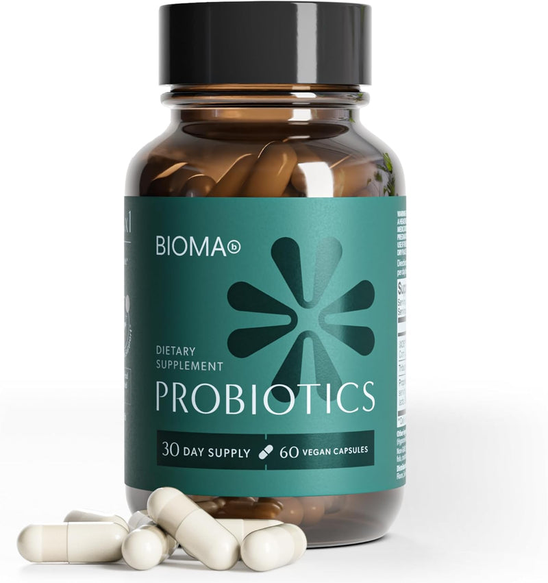 BIOMA Probiotics – Digestive & Gut Health Support, Vegan & Gluten-Free, XOS, Tributyrin & Bifidobacterium, 60 Delayed-Release Capsules