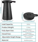 Boreeman Upgraded Folding Stool Lightweight Yet More Sturdy with Load Capacity 400lbs Portable Collapsible Stool for Camping Fishing Hiking BBQ (Black)