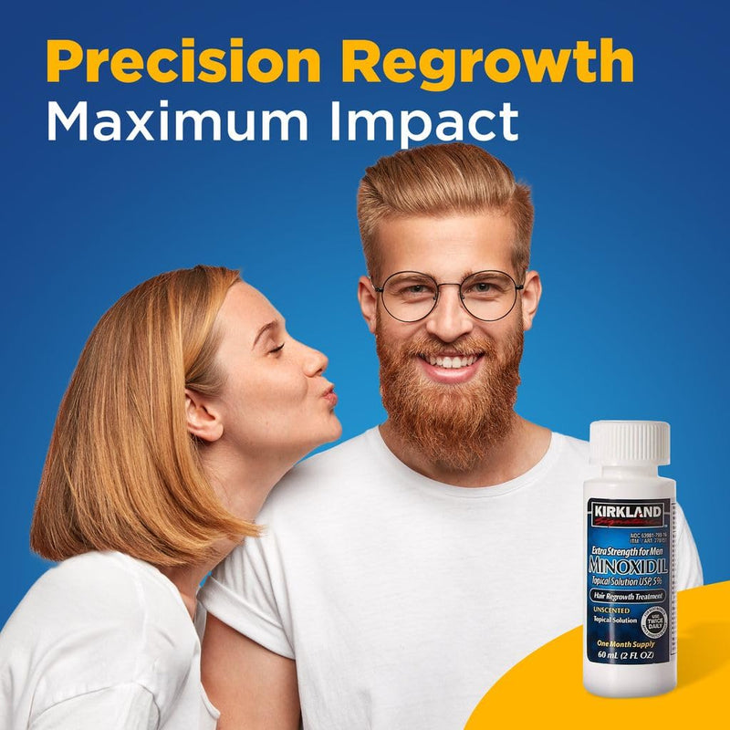 Minoxidil Liquid Extra Strength Hair Regrowth Treatment for Men, Women