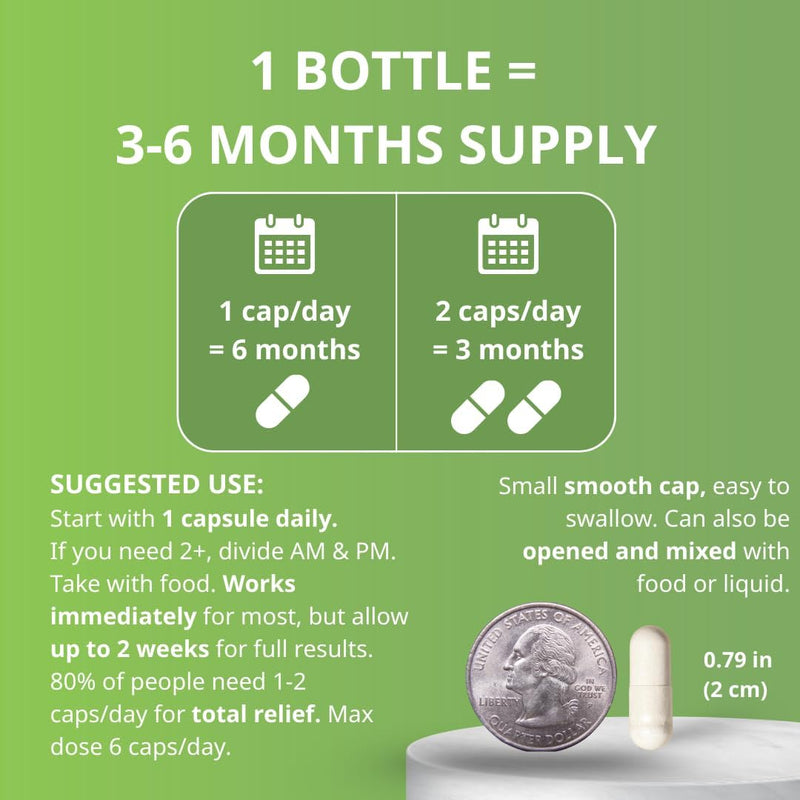 Cramp Defense Leg Cramp Relief – Magnesium Muscle Support, Non-Laxative Organic Formula, 3–6 Month Supply, 180 Capsules