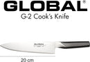 Global 8-Inch Chef's Knife – Lightweight Japanese Stainless Steel, Razor-Sharp Edge, Made in Japan, G-2