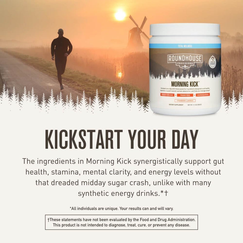 By Chuck Norris Morning Kick, Greens Superfood Powder Supplement with Ashwaganda