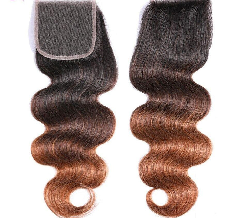 10A Grade #1B/4/30 Body Wave #1B/4/27 BUNDLES with CLOSURES & FRONTALS