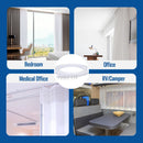 UrbanRed Flexible Bendable Ceiling Curtain Track, 9.8 ft (3 m), Mount for Rail with Curtain Tracks System, Room Divider, Curtains Rod, RV Ceiling Track for Curtains, White
