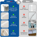 UrbanRed Flexible Bendable Ceiling Curtain Track, 9.8 ft (3 m), Mount for Rail with Curtain Tracks System, Room Divider, Curtains Rod, RV Ceiling Track for Curtains, White