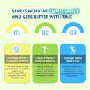 Cramp Defense Leg Cramp Relief – Magnesium Muscle Support, Non-Laxative Organic Formula, 3–6 Month Supply, 180 Capsules