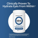 Blink NutriTears Clinically Proven Supplement for Dry Eyes, Eye Care with Lutein & Zeaxanthin and Vitamin D to Hydrate Eyes from Within for Long-Lasting Relief, 50 Softgels