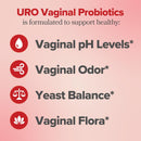O Positiv URO Vaginal Probiotics – pH Balance, Prebiotics & Lactobacillus for Vaginal Health, 60 Capsules, 1-Month Supply