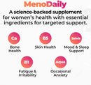 Happy Mammoth Meno Daily – Menopause Support Vitamins for Women, Metabolism, Mood & Skin, Hair & Nails, 72 Capsules