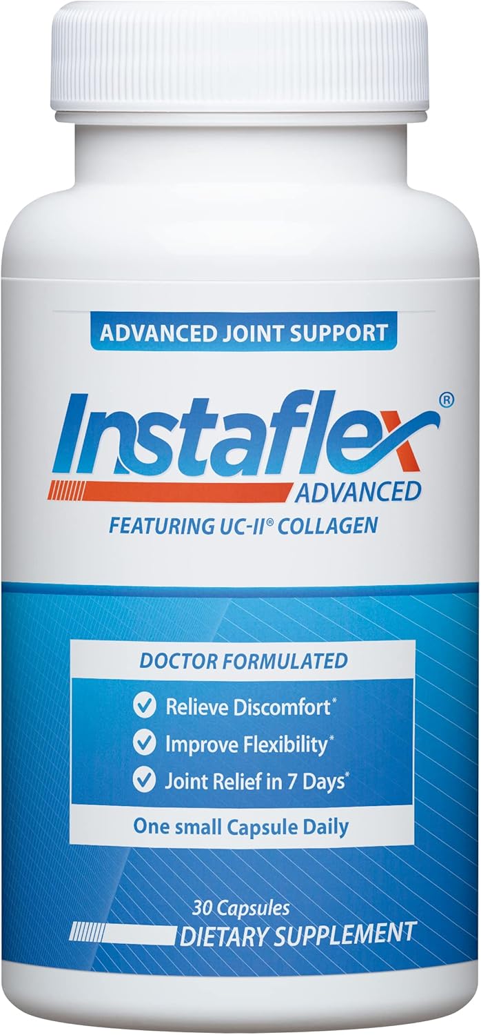 Instaflex Advanced Joint Support – Turmeric, Resveratrol, Boswellia, BioPerine & UC-II Collagen, 30 Count