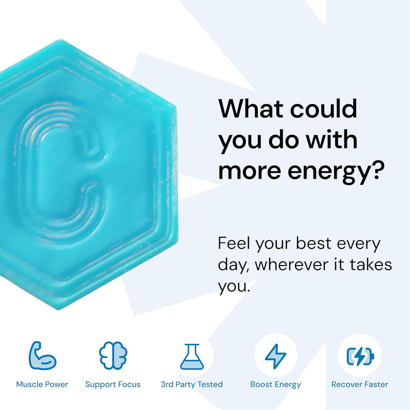 Creatine Monohydrate Gummies – Vegan, Gluten-Free, Non-GMO supplement boosting strength, focus, endurance; 1.5g creatine per gummy, blue raspberry flavor, 90 count