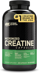 Optimum Nutrition Micronized Creatine Monohydrate Capsules, Keto Friendly, 2500mg, 300 Capsules