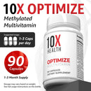 10X Health Optimize Methylated Multivitamin 90 Capsules
