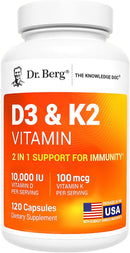 High-potency 2-in-1 formula with naturally derived D3 and K2 for optimal absorption. Supports bone, heart, and immune health. 4X lab-tested for purity and quality.