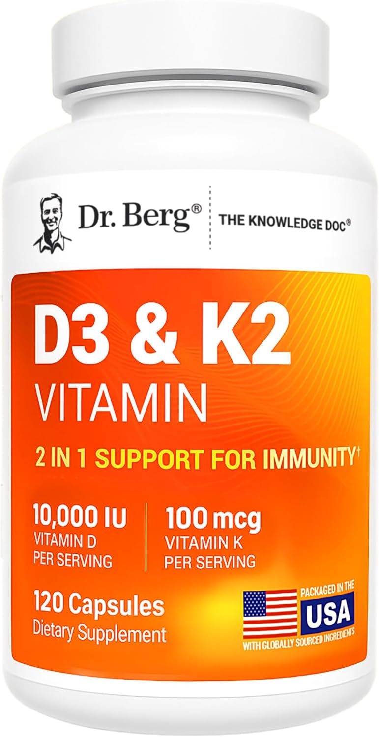 High-potency 2-in-1 formula with naturally derived D3 and K2 for optimal absorption. Supports bone, heart, and immune health. 4X lab-tested for purity and quality.