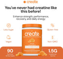 Creatine Monohydrate Gummies – Vegan, Gluten-Free supplement boosting strength, focus, energy, endurance; 1.5g creatine per gummy, orange flavor, 90 count