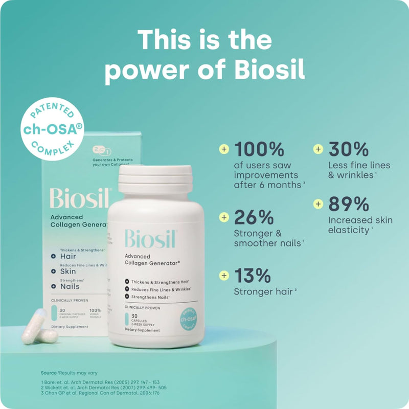 Biosil Collagen Generator with ch,OSA help Your Body’s Beauty 120 Capsules