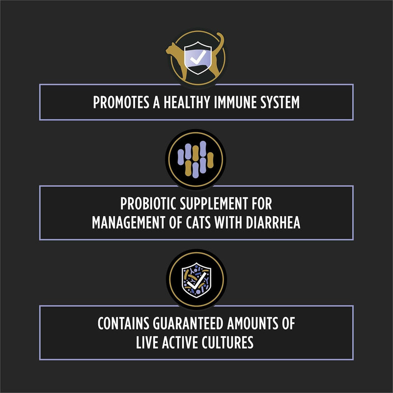 Purina Pro Plan Veterinary Supplements FortiFlora Probiotics for Cats for Digestive Gut Health and Diarrhea - 30 ct. Box