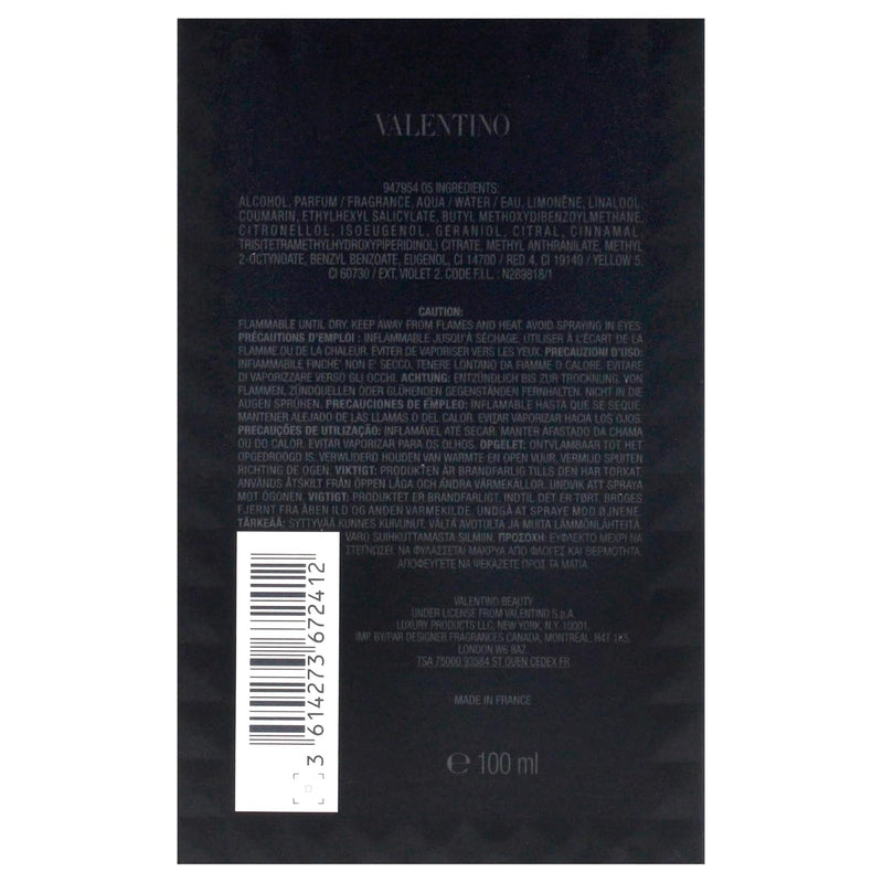 Uomo Born In Roma Coral Fantasy by Valentino for Men - 3.4 oz EDT Spray