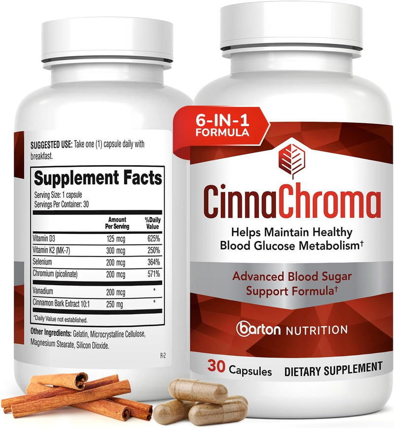 CinnaChroma – Cinnamon Blood Sugar Support (30 Capsules)