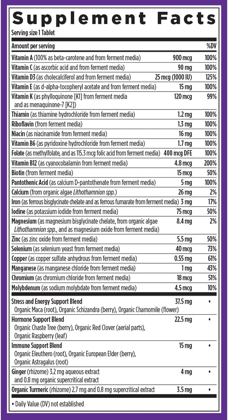 New Chapter Women's Multivitamin for Immune, Beauty + Energy Support with 20+ Nutrients -- Every Woman's One Daily, Gentle on the Stomach, 72 Count