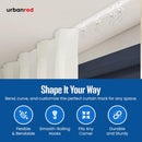UrbanRed Flexible Bendable Ceiling Curtain Track, 9.8 ft (3 m), Mount for Rail with Curtain Tracks System, Room Divider, Curtains Rod, RV Ceiling Track for Curtains, White
