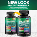 Sea Moss 7000mg Black Seed Oil 4000mg Ashwagandha 2000mg Turmeric 2000mg Bladderwrack 2000mg Burdock 2000mg & Ginger Vitamin C Vitamin D3 with Elderberry Manuka Dandelion