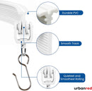 UrbanRed Flexible Bendable Ceiling Curtain Track, 9.8 ft (3 m), Mount for Rail with Curtain Tracks System, Room Divider, Curtains Rod, RV Ceiling Track for Curtains, White
