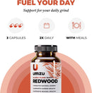 UMZU Redwood – Blood Flow & Nitric Oxide Support for Circulation, Energy & Stamina, 30-Day Supply (180 Capsules)