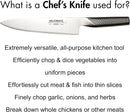Global 8-Inch Chef's Knife – Lightweight Japanese Stainless Steel, Razor-Sharp Edge, Made in Japan, G-2